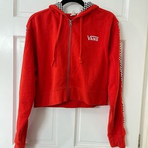 Vans Full Zip Hoodie Midriff Jacket Checker Board
